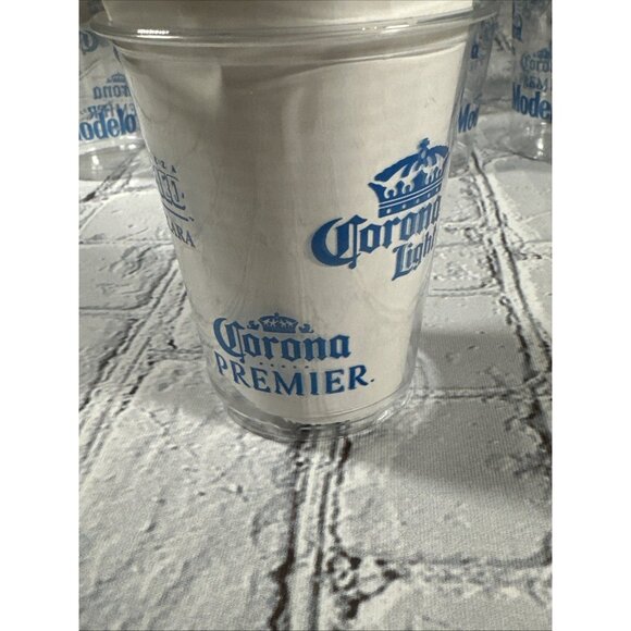 Corona Modelo Plastic Drinking 7oz Big Shot Glass Cup Lot 10 Disposable NEW - Picture 4 of 8